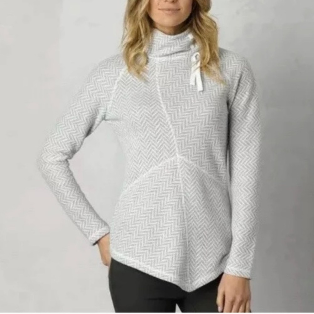 Prana Gray Cowl Neck Sweater